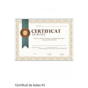 certificat de botez