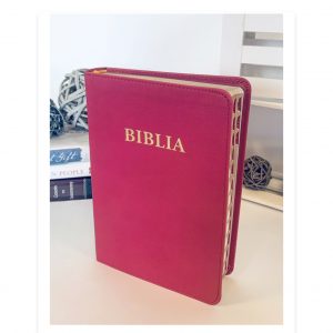 biblia medie roz de lux