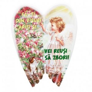 Aplica aripi ceramica - Fa-ti din visuri aripi.