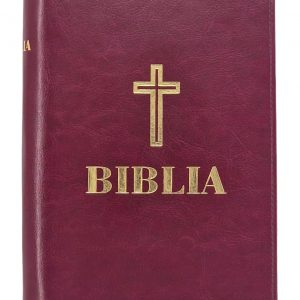 Biblia Ortodoxa, marime medie, coperta din piele, fermoar, visinie (cu aprobarea Sf. Sinod)