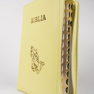 Biblia format mic culoare galbena
