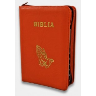 Biblia format mic culoare portocalie