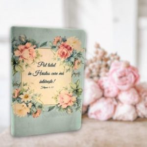 Biblia handmade,coperta de catifea, margini aurii, index, cuv. lui Isus cu rosu model 12
