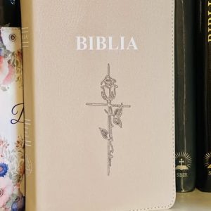 Biblia de lux , culoare crem .