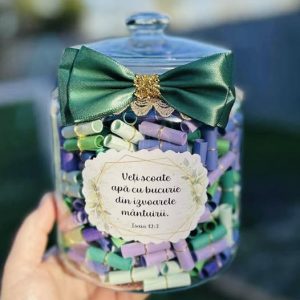 Borcan cu 365 versete,fundita si inel .