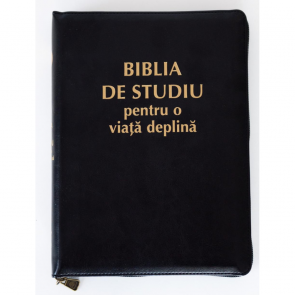Biblia de studiu pentru o viata deplina - coperta  neagra cu fermoar