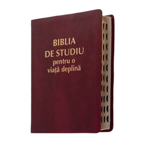 Biblia de studiu pentru o viata deplina, coperta  visinie